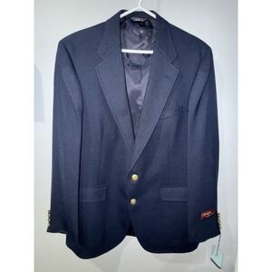 Vtg Chaps Ralph Lauren 44L Navy Blue Gold Button USA Blazer Sport Jacket NWT